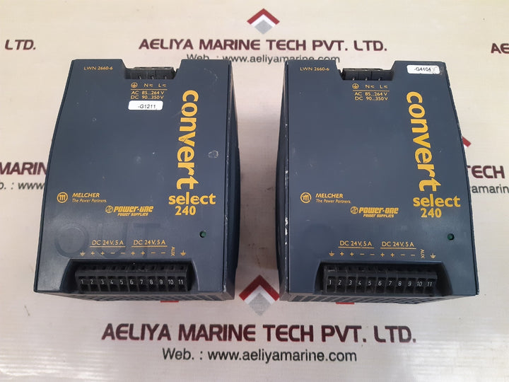Melcher power-one lwn 2660-6 ac-dc / dc-dc converter 