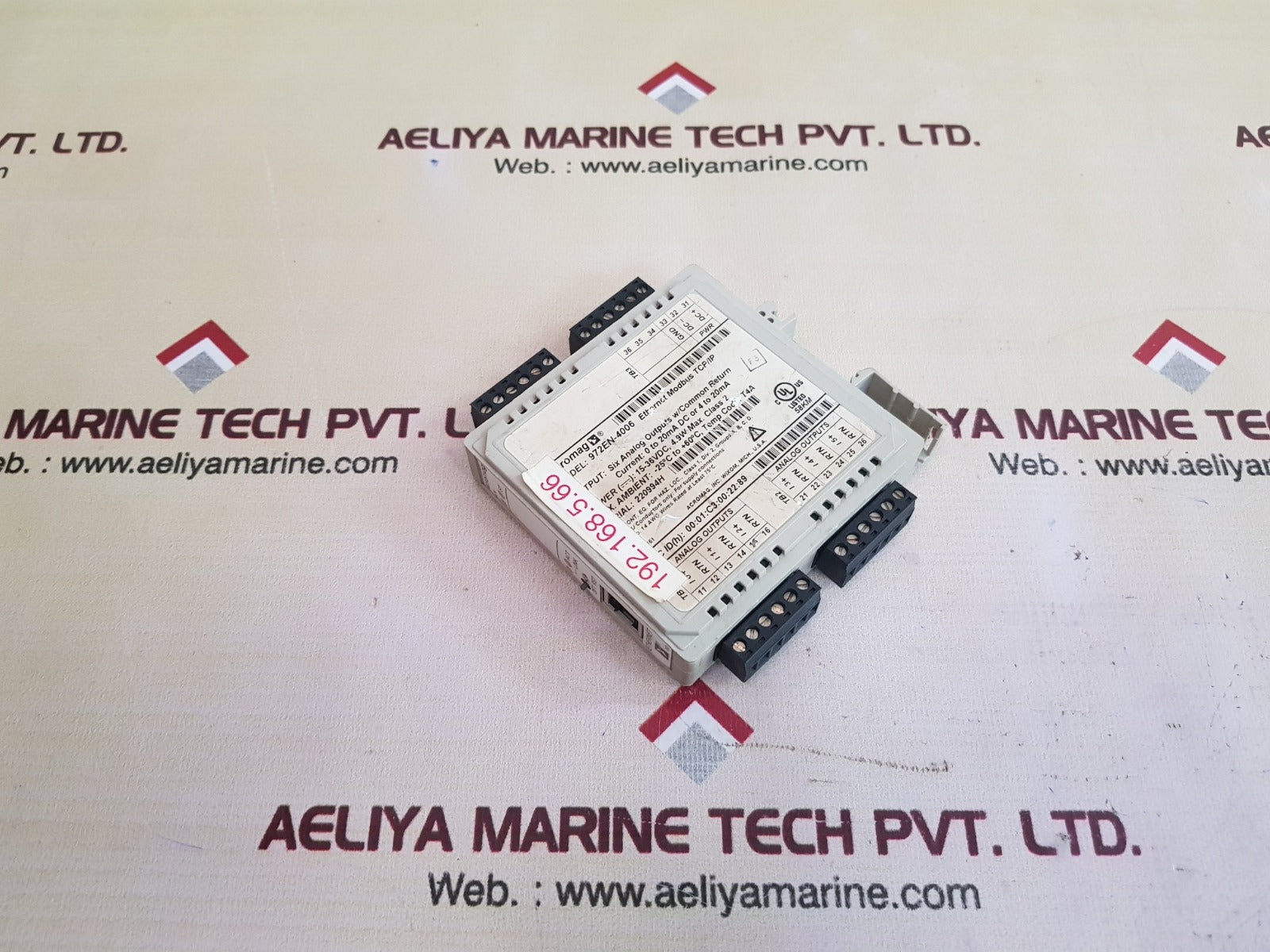 Acromag 972en-4006 ethernet modbus tcp/ip dc current output module