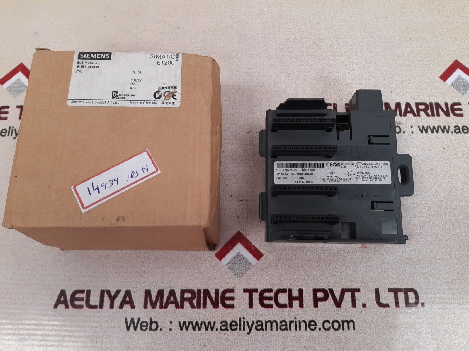 Siemens simatic s7 6es7 195-7 hb00-0xa0 bus module 
