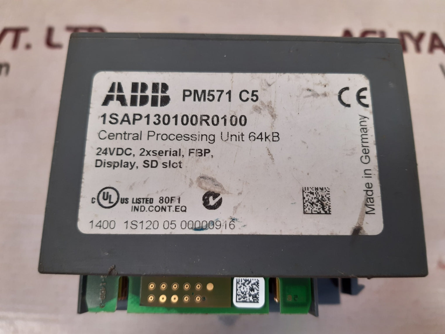 Abb pm571 c5 1sap130100r0100 central processing unit 64kb
