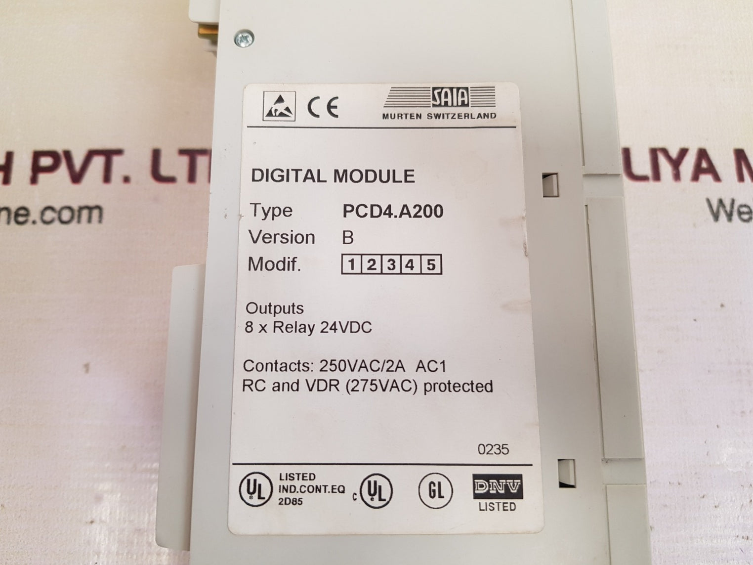 Saia pcd4.a200 digital output module version b