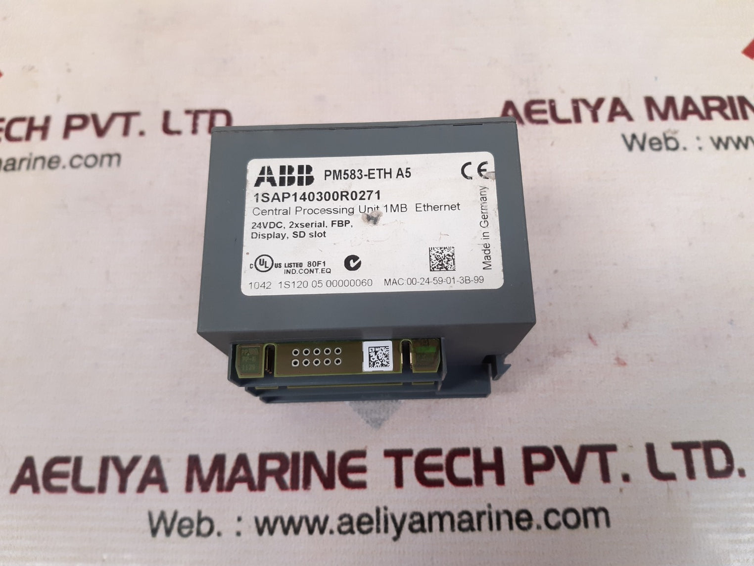 Abb pm583-eth a5 central processing unit 1 mb ethernet 1sap140300r0271