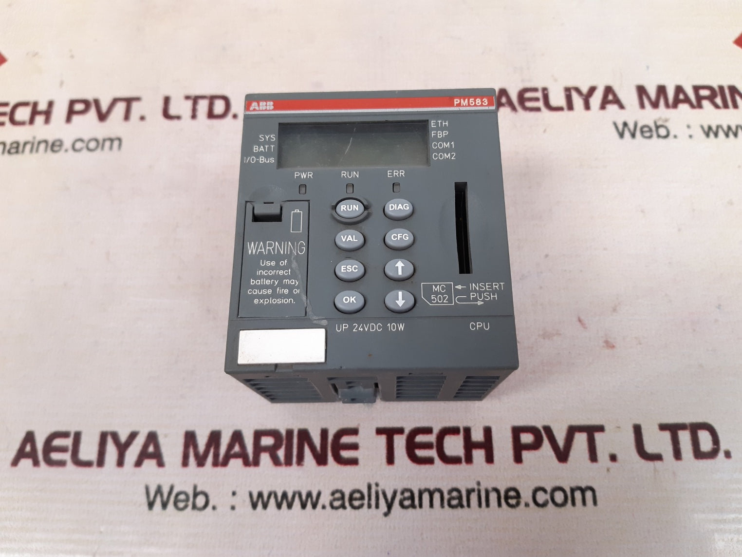 Abb pm583-eth a5 central processing unit 1 mb ethernet 1sap140300r0271