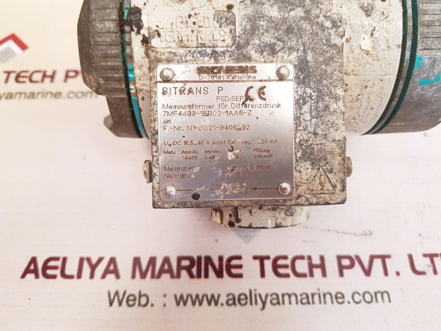 Siemens sitrans p 7mf4433-1eb02-1aa6-z pressure transducer