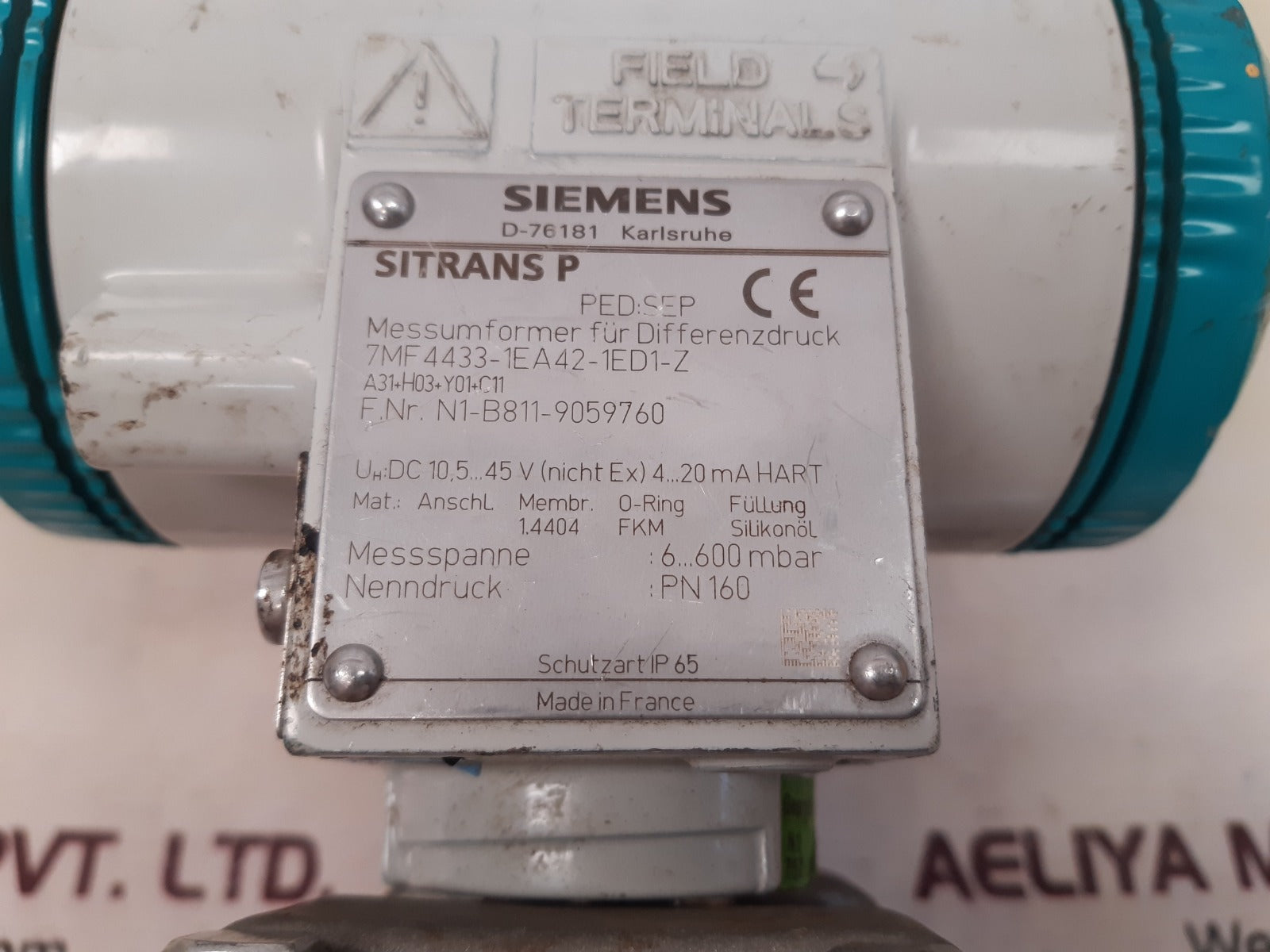 Siemens sitrans p 7mf 4433-1ea42-1ed1-z pressure transmitter 