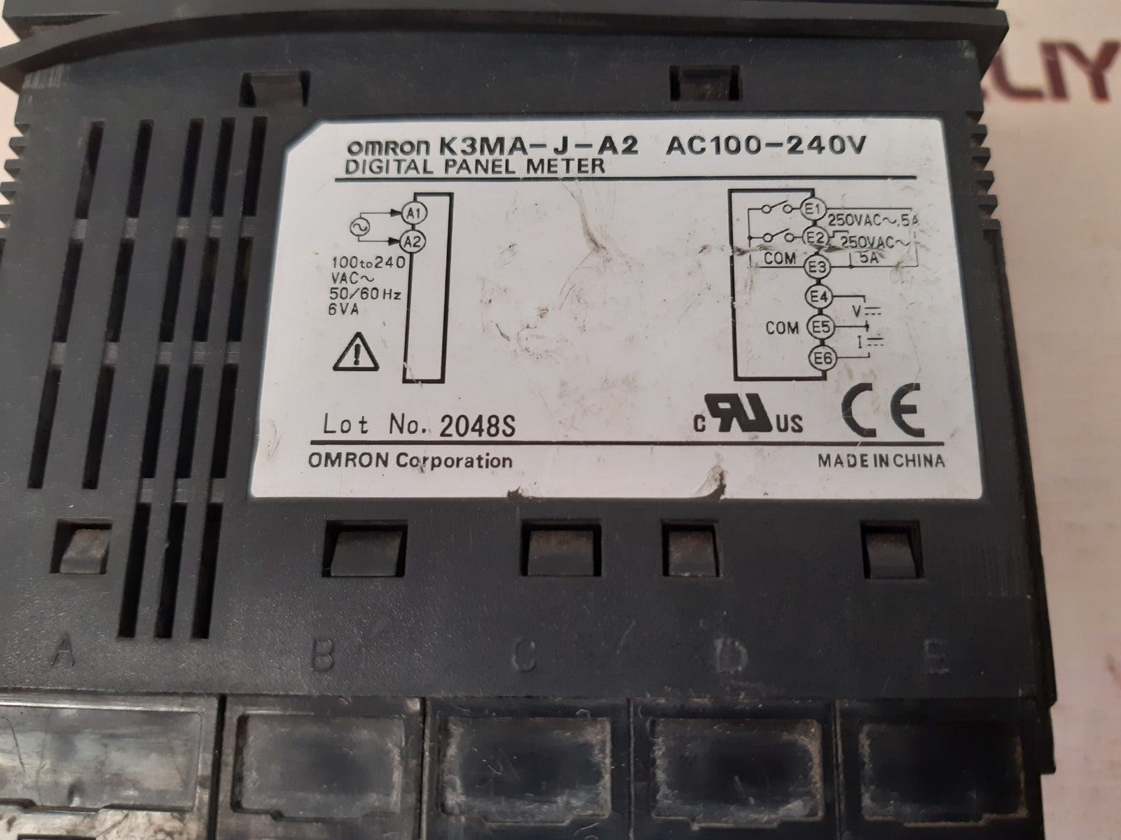 Omron k3ma-j-a2 digital panel meter