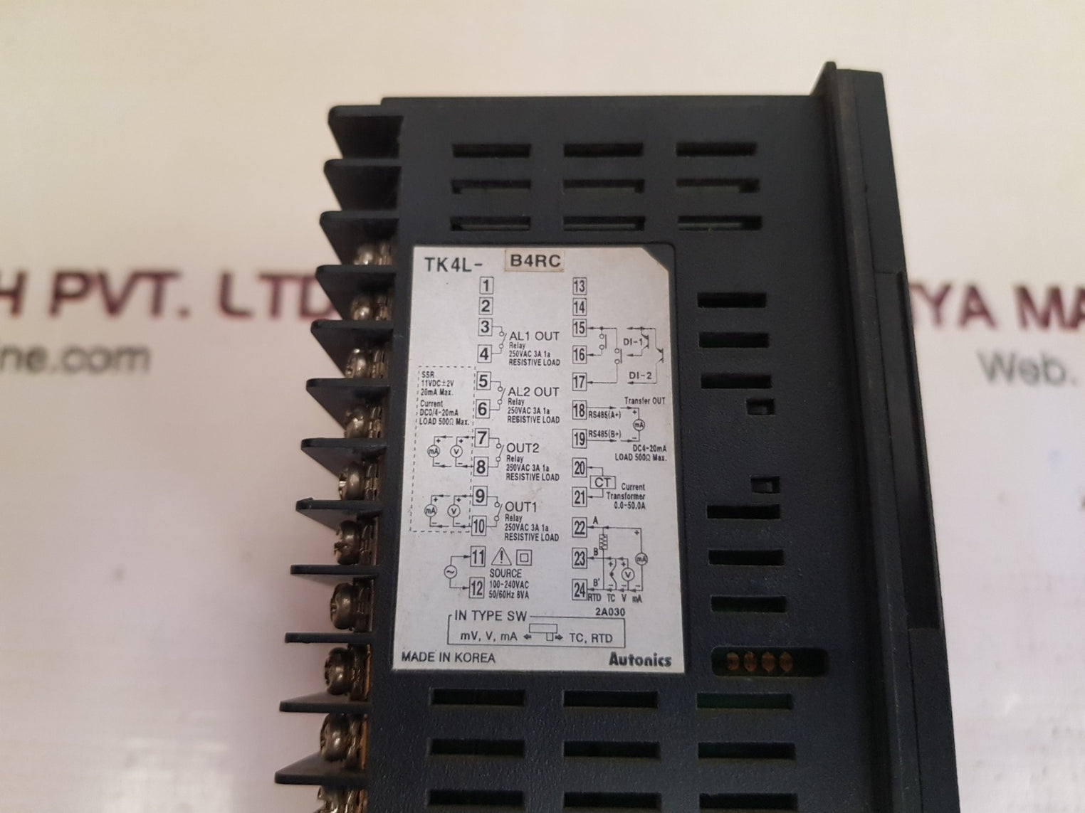 Autonics tk4l b4rc temperature controller