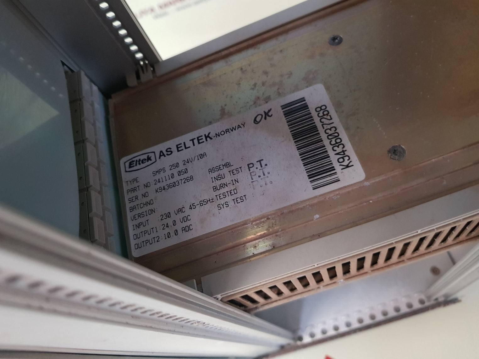 Eltek/abb smps 250 power supply 241110.050