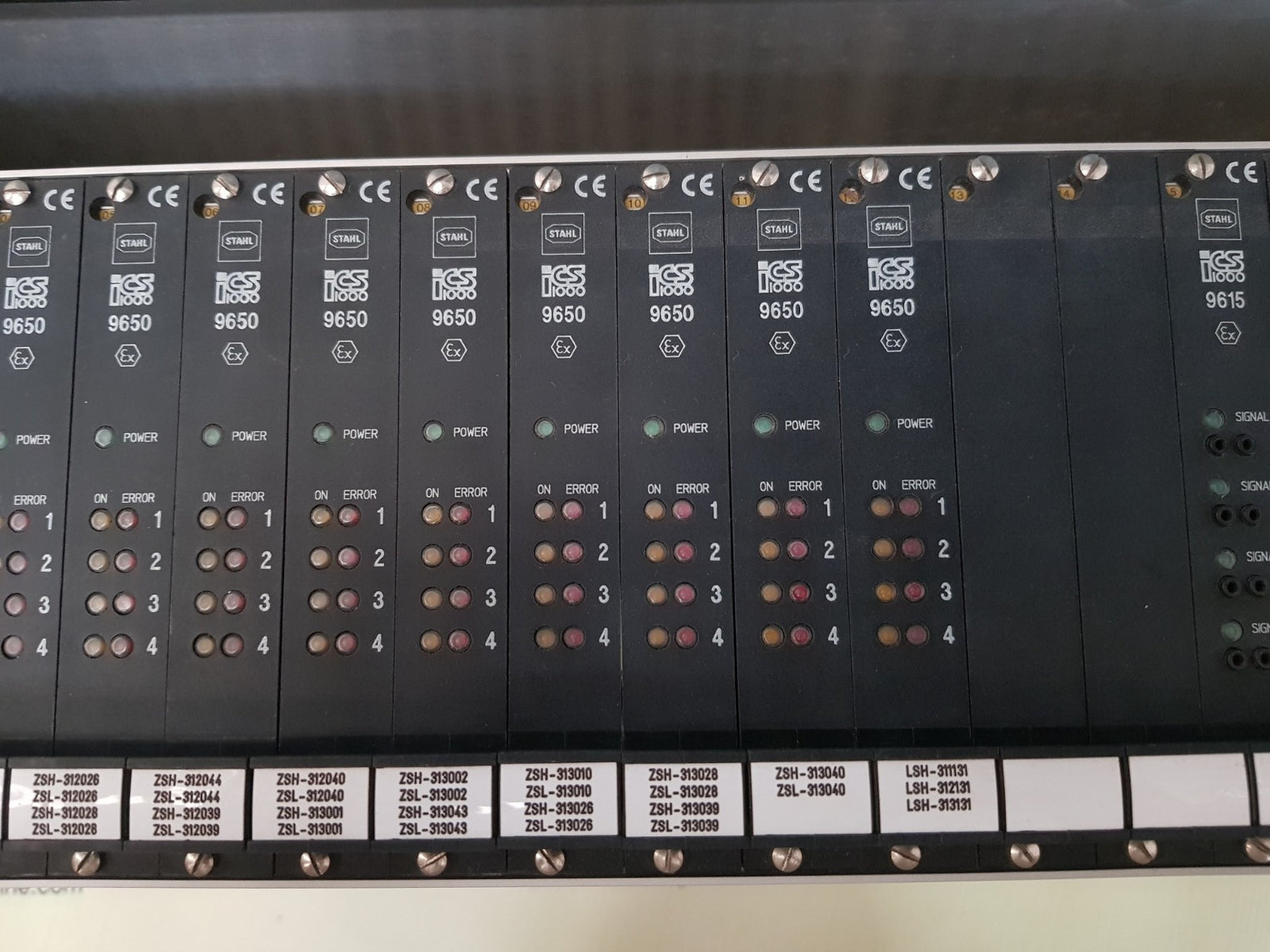 Stahl ics 1000 9650/ 9615 solenoid driver rack 