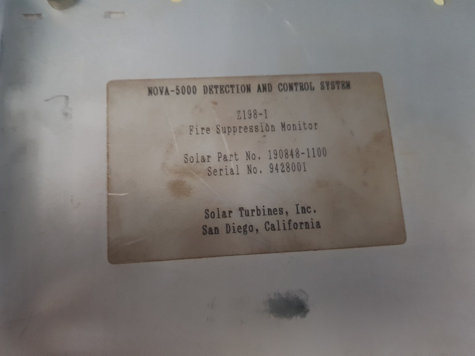 Nova-5000 detection and control system