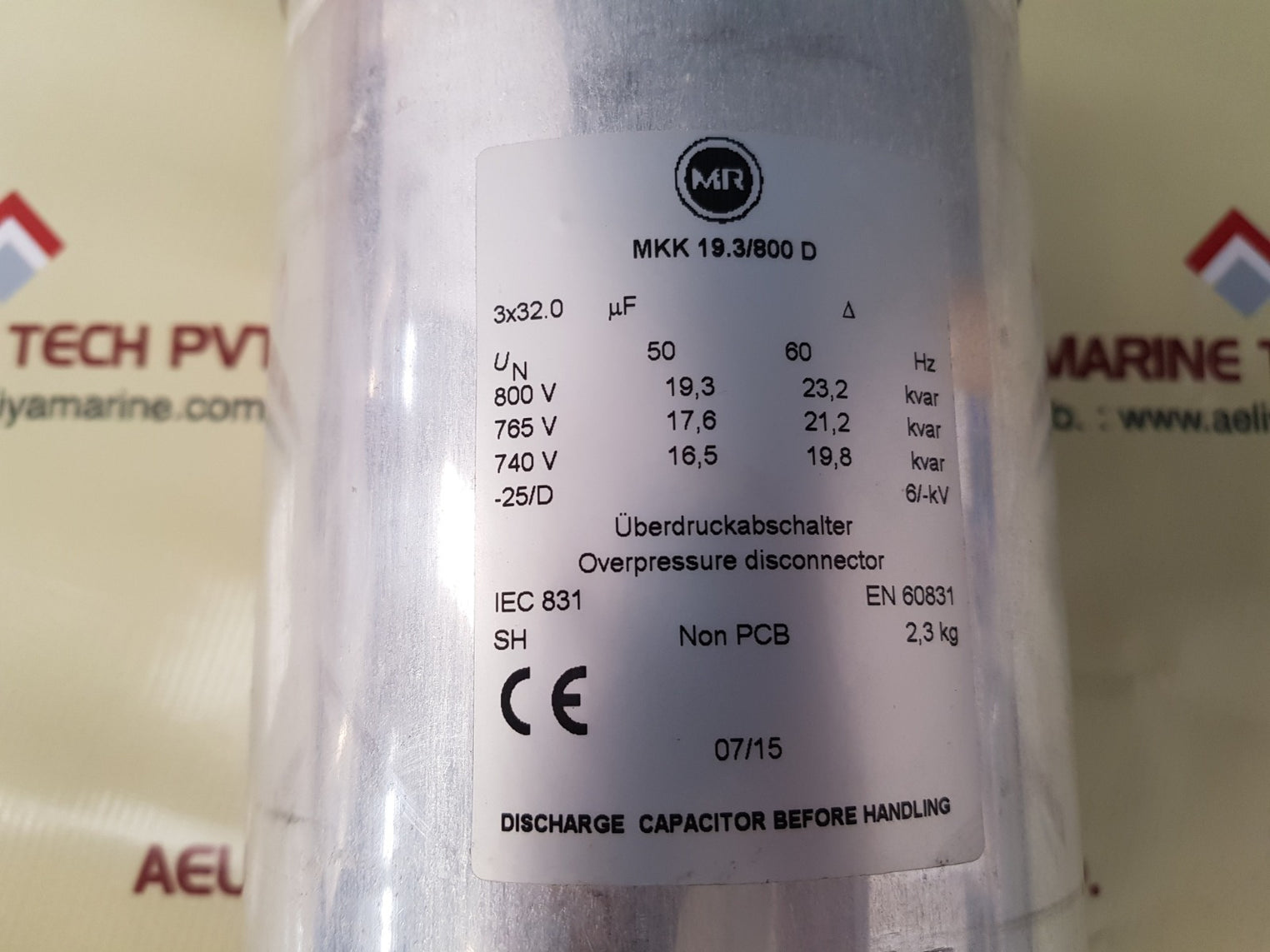 Mr mkk 19.3/800d capacitor