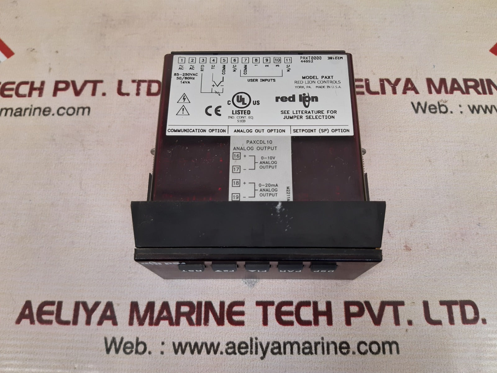 Red lion paxt0000 temperature meter 85-250vac