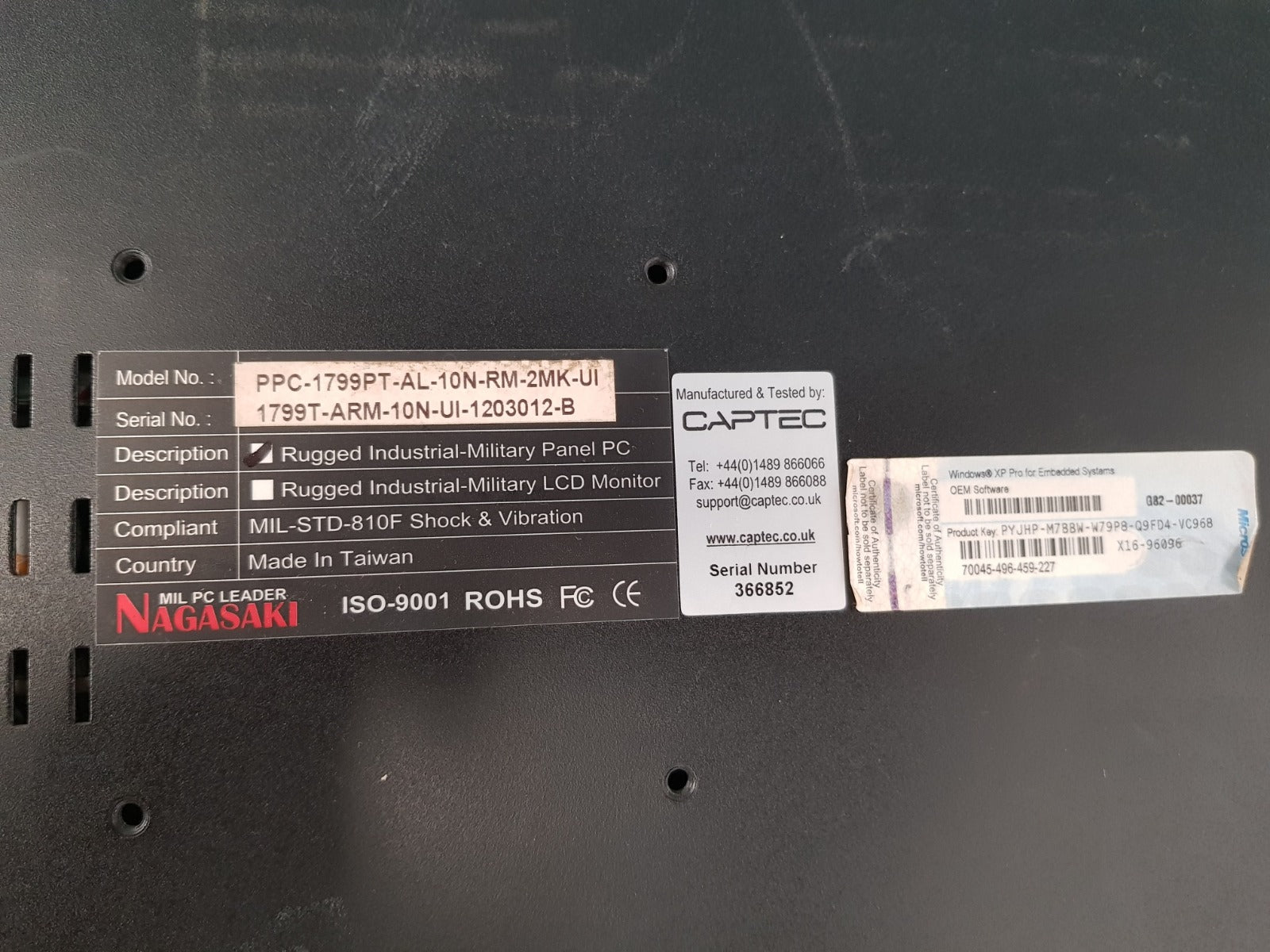 Nautronix 8010-6001 rugged industrial-military panel