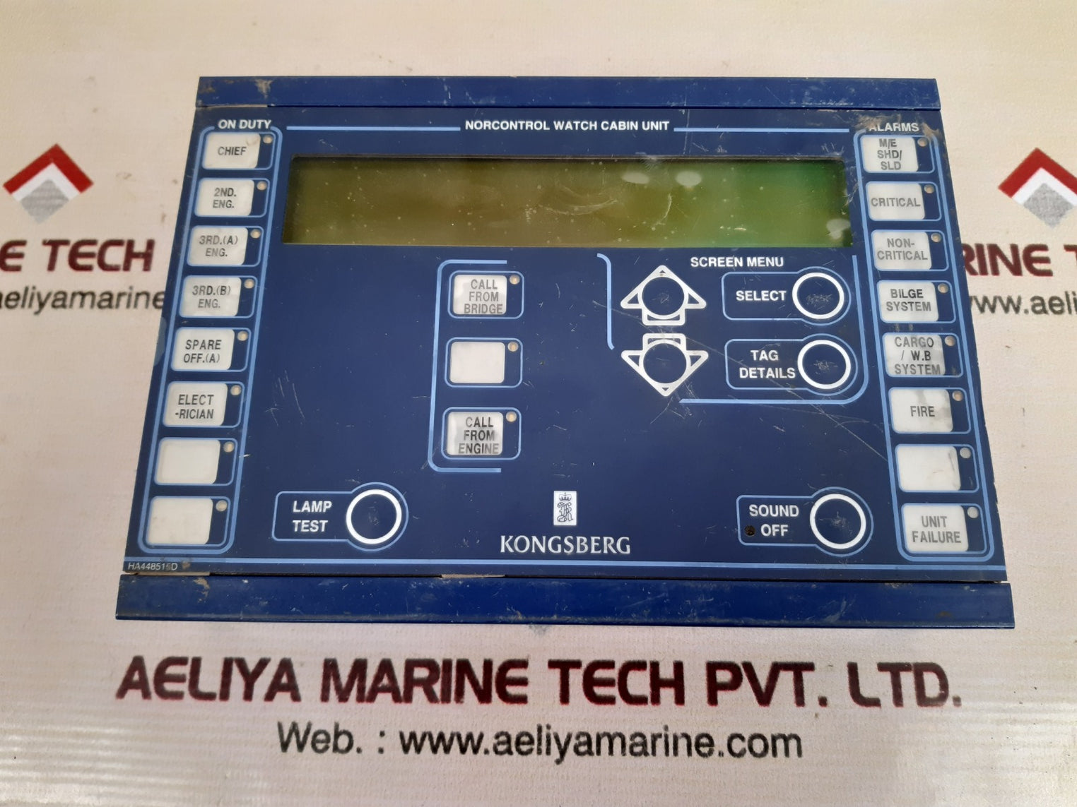 Kongsberg ha448515d norcontrol watch cabin unit 6200364