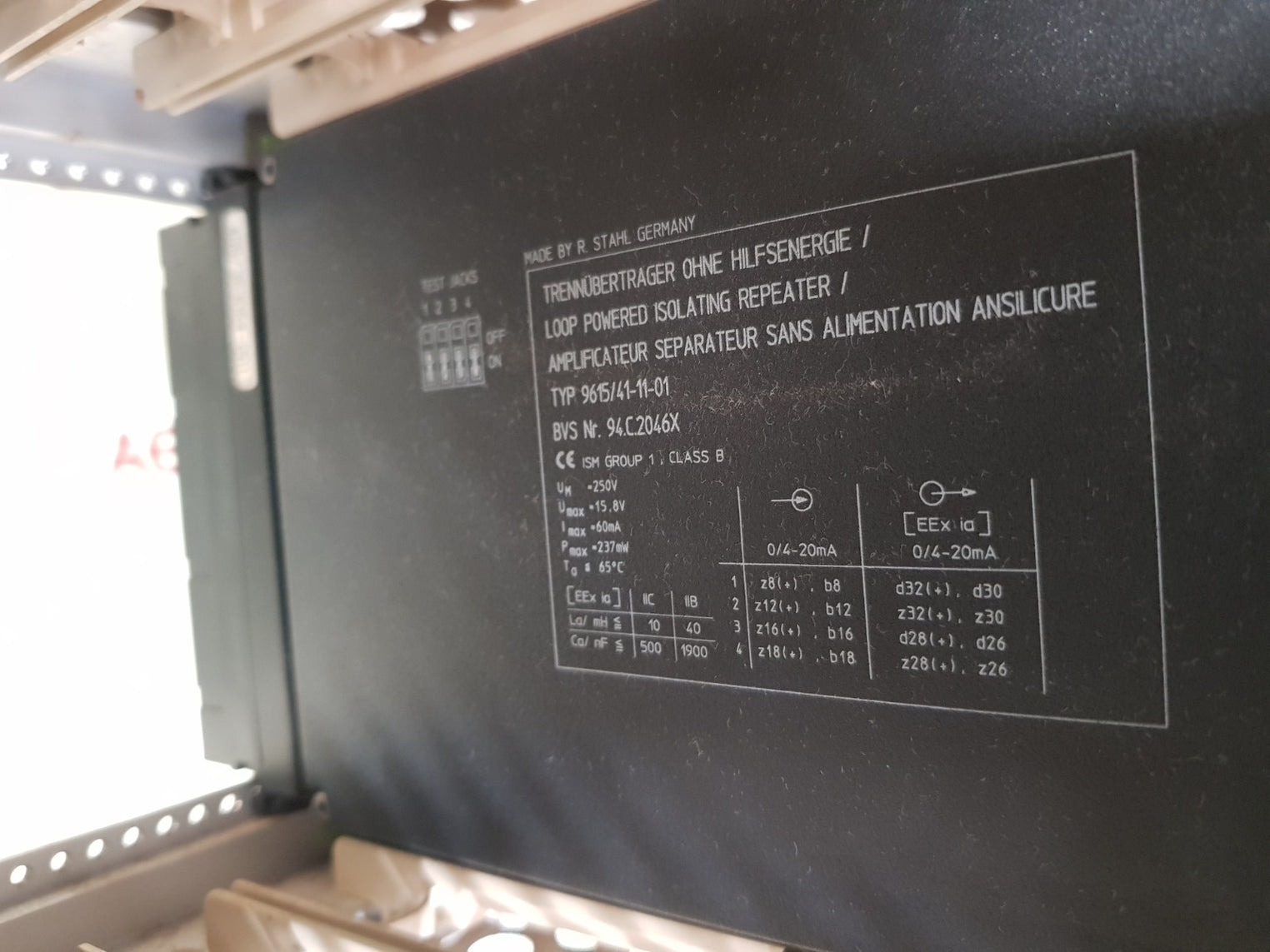 Stahl ics 1000 9650/9615 solenoid drive rack 