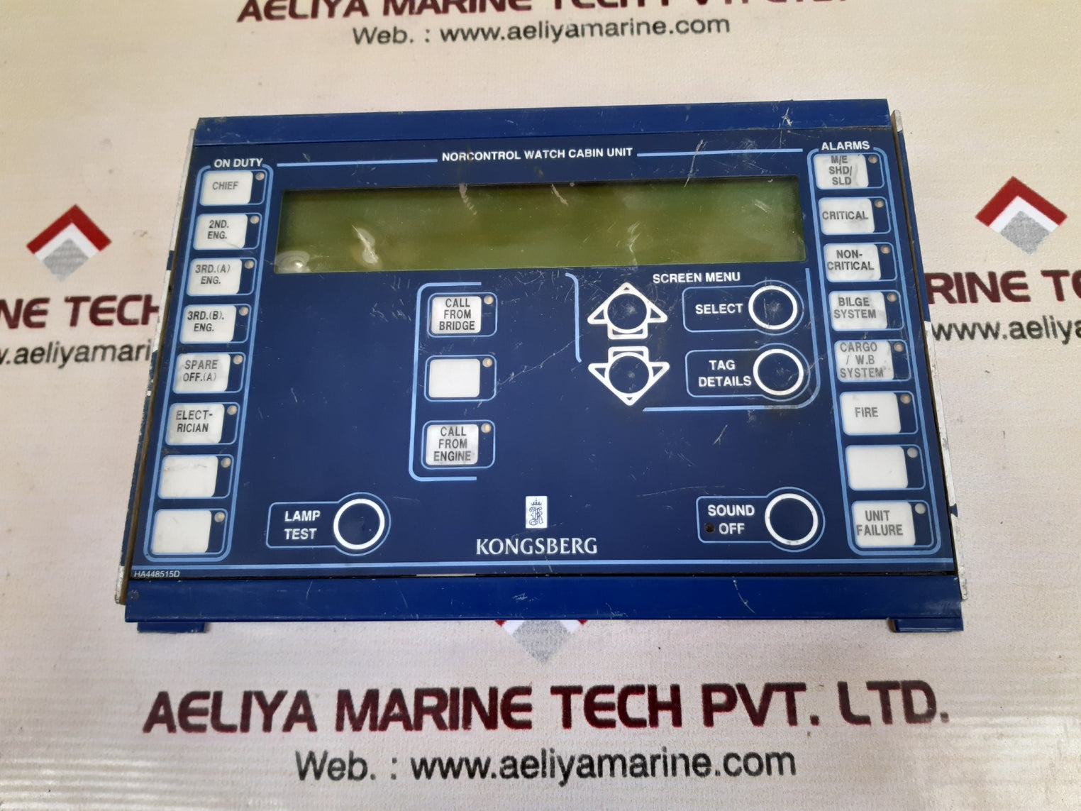 Kongsberg ha448515d norcontrol watch cabin unit 6200364 rev.b