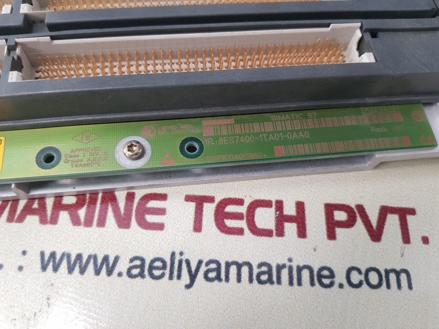Siemens simatic s7 6es7400-1ta01-0aa0 plc rack