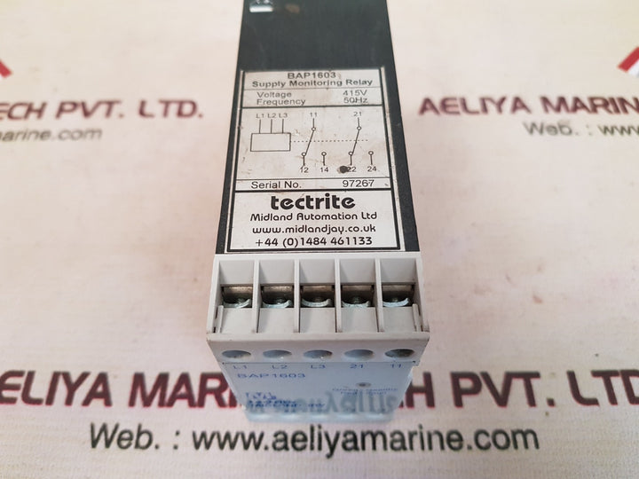 Tectrite midland  jay bap 1603 supply monitoring relay 