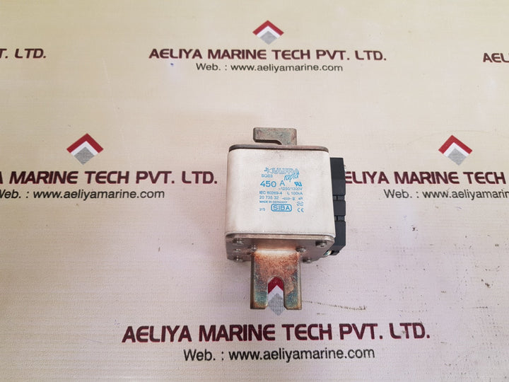 Siba sqb3 450a ultra rapid semiconductor fuse 2073532.450 