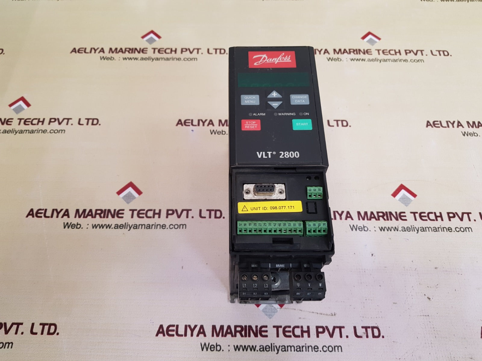 Danfoss vlt 2800 variable speed drive control unit 195n1001 