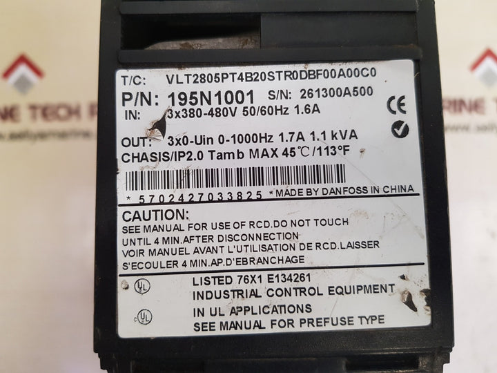 Danfoss vlt 2800 variable speed drive control unit 195n1001 