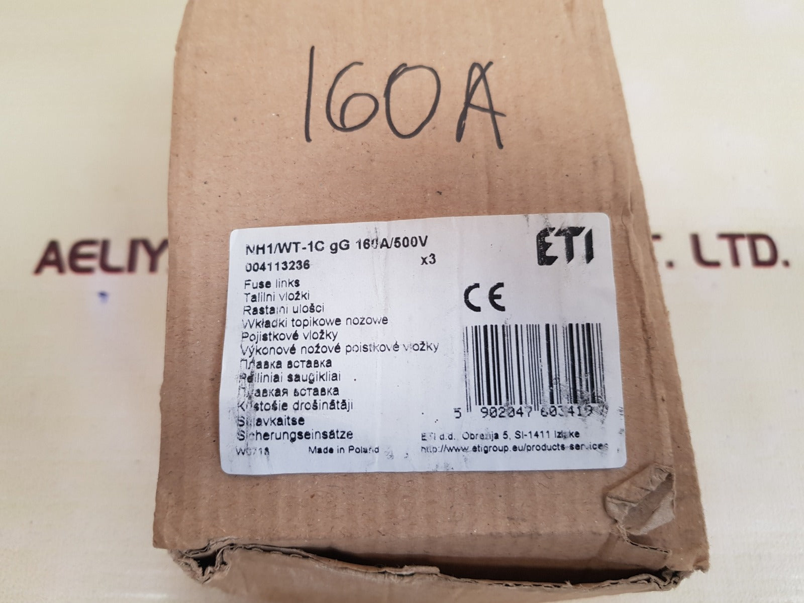 Eti nh1 wt-1c 160a fuse link 