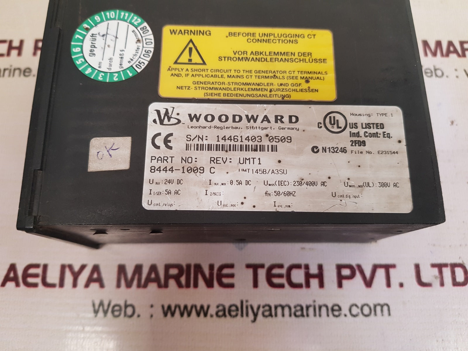 Woodward 8444-1009 umt 1 measuring transducer