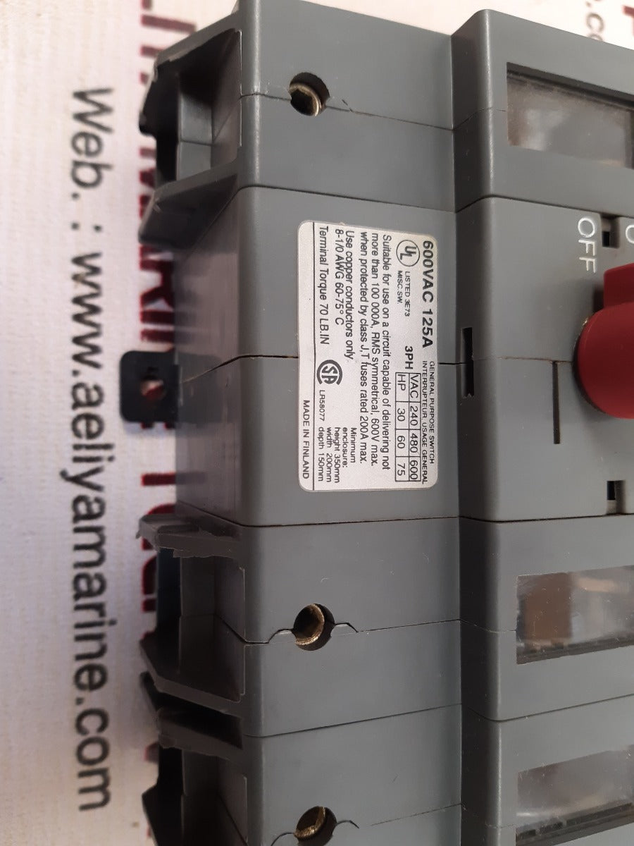 Abb ot160e3 disconnect switch 200a