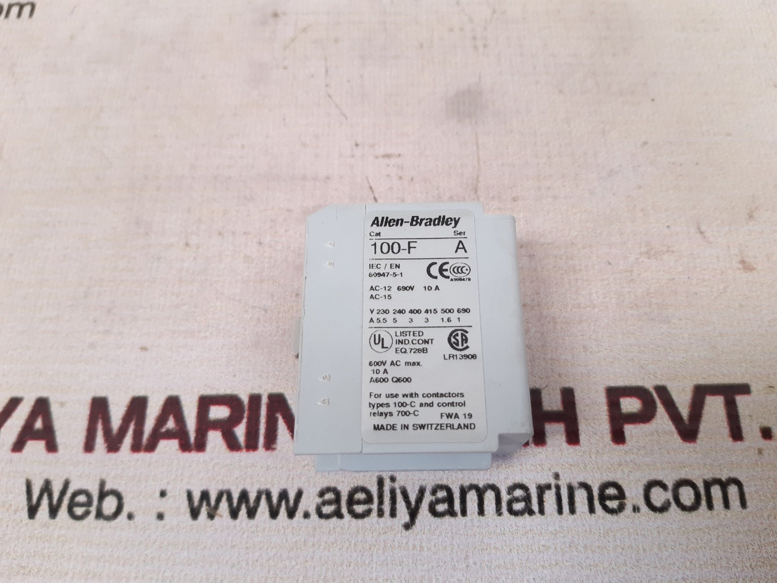 Allen-bradley 100-fa20 ser b auxiliary contacts