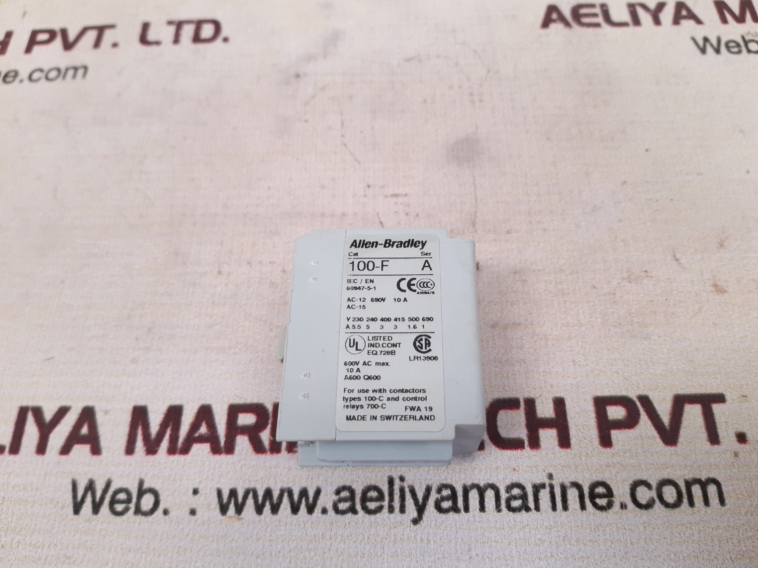 Allen-bradley 100-fa20 ser b auxiliary contacts