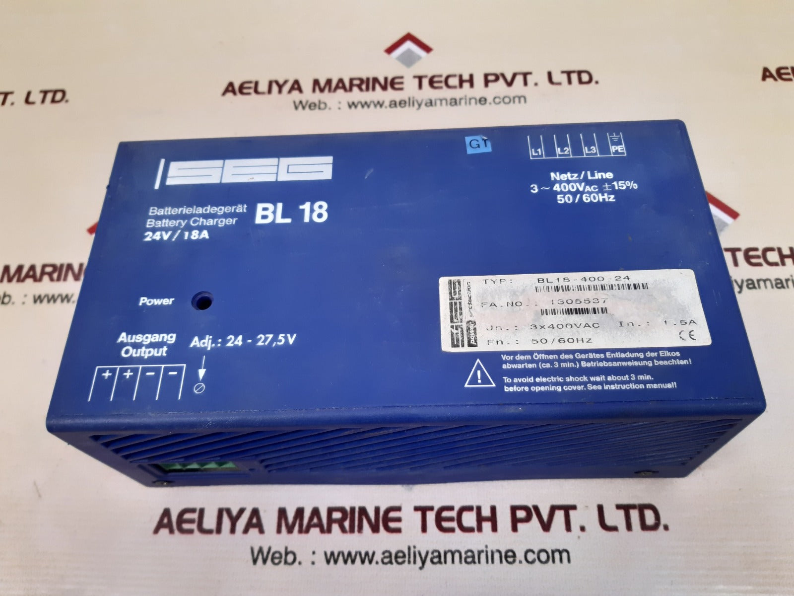 Seg bl18-400-24 battery charger – Aeliya Marine Tech
