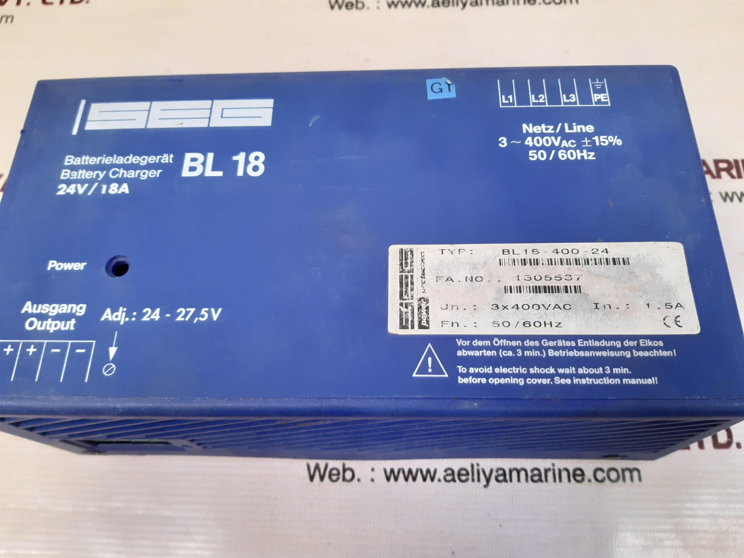 Seg bl18-400-24 battery charger