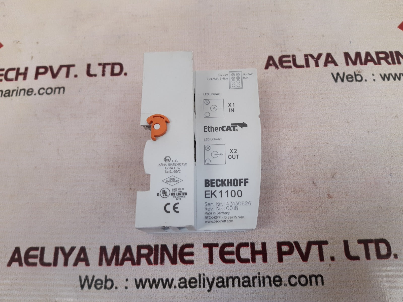 Beckhoff Ek 1100 Ethercat Bus Coupler 24V 55°C