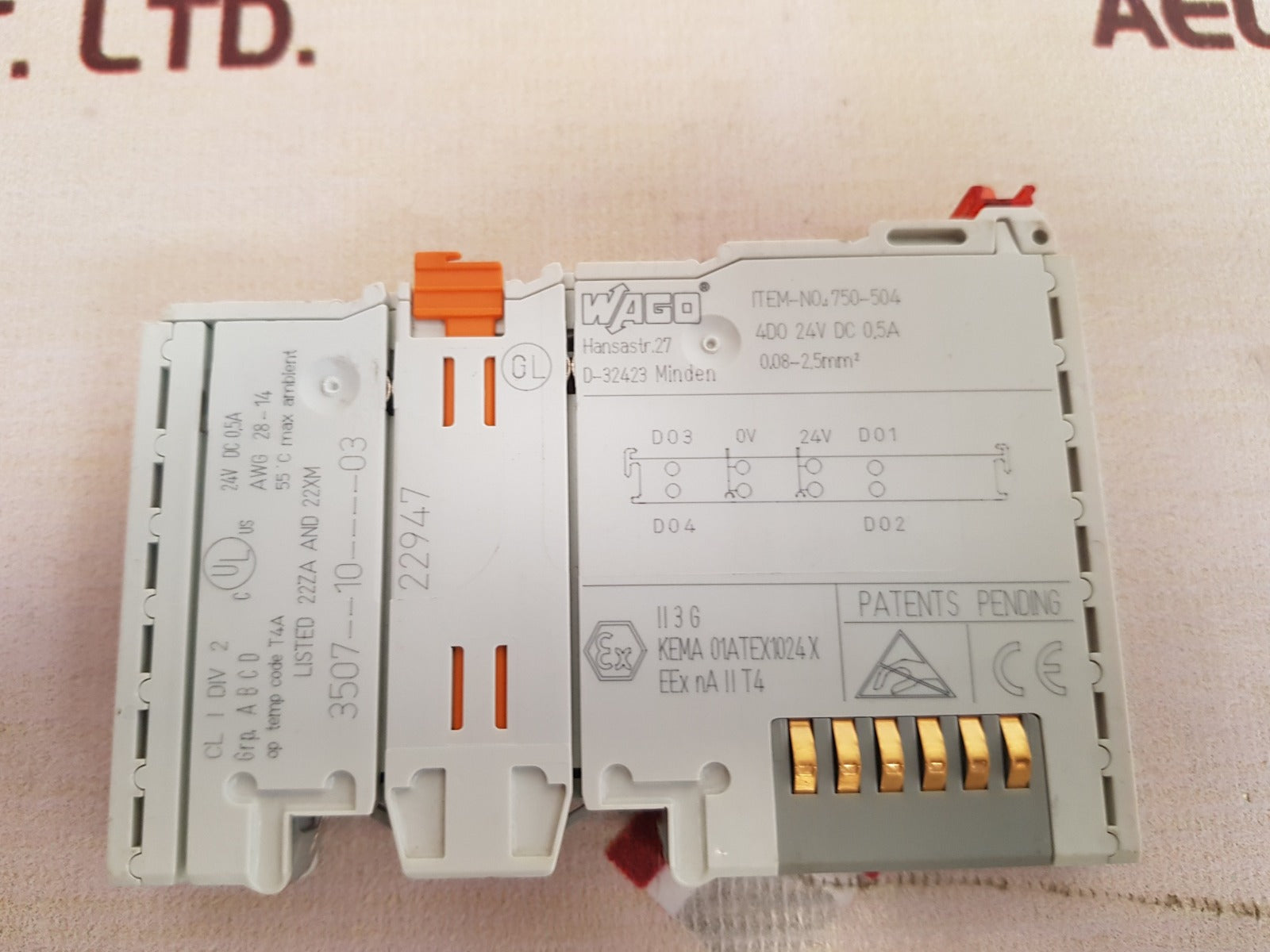 Wago 750-504 digital output module 3507--10----03