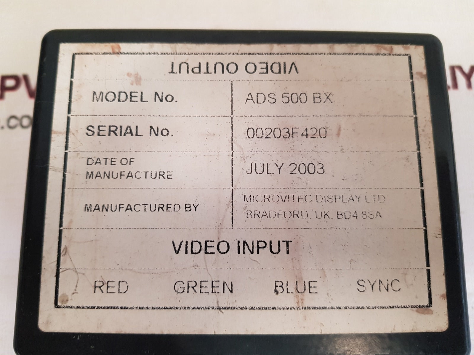 Microvitec display ads 500 bx