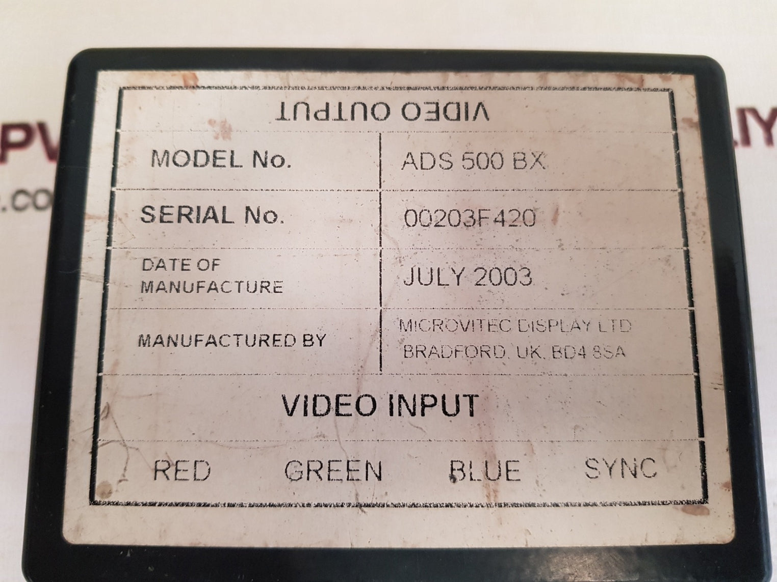 Microvitec display ads 500 bx