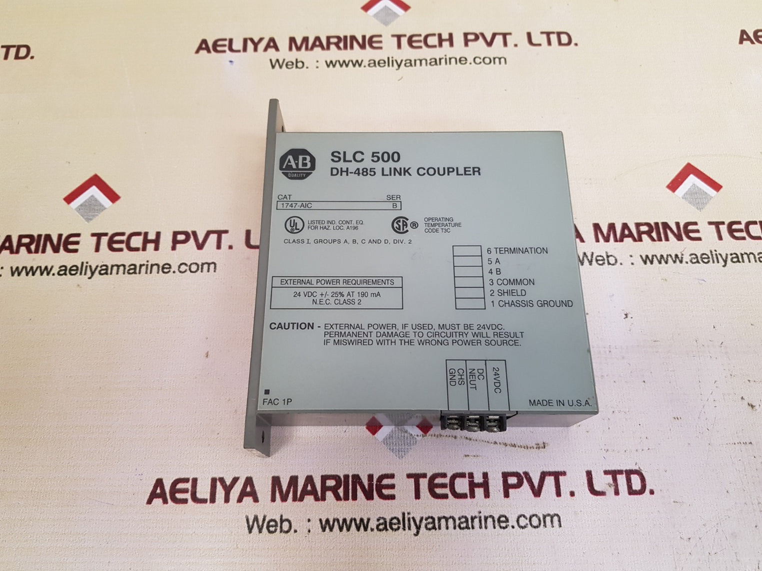 Allen bradley slc 500 1747-aic ser b dh-485 link coupler 