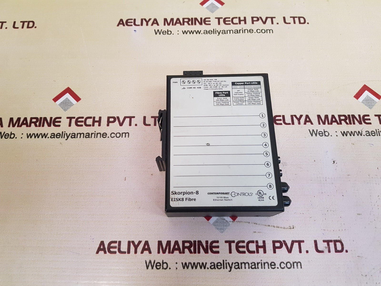 Contemporary controls eisk8-100t/ft ethernet switch