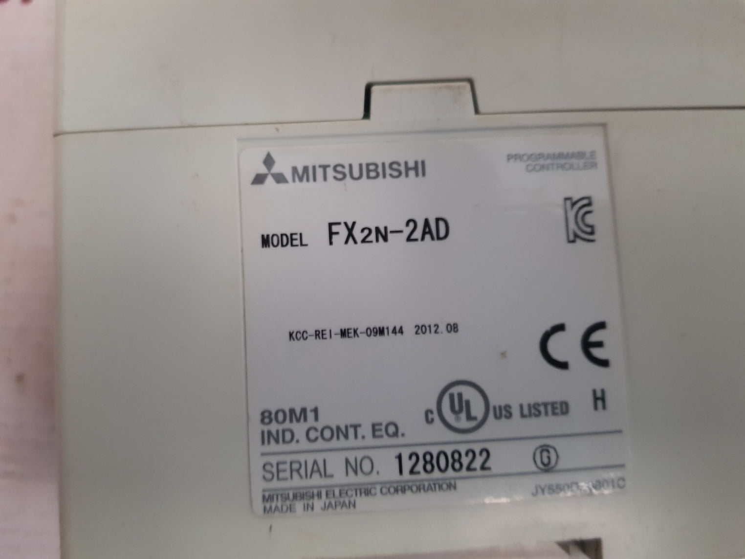 Mitsubishi fx2n-2ad programmable controller