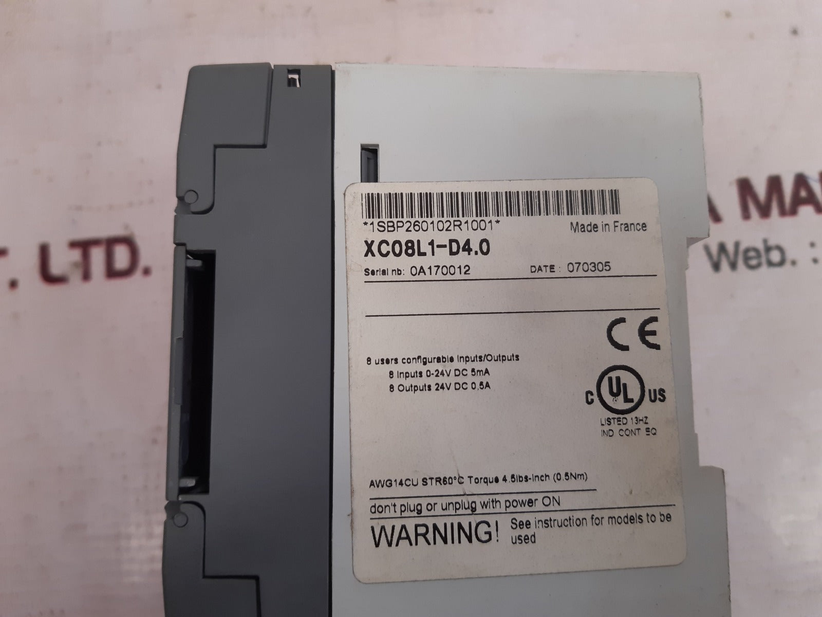 Abb xc08l1 module 1sbp260102r1001