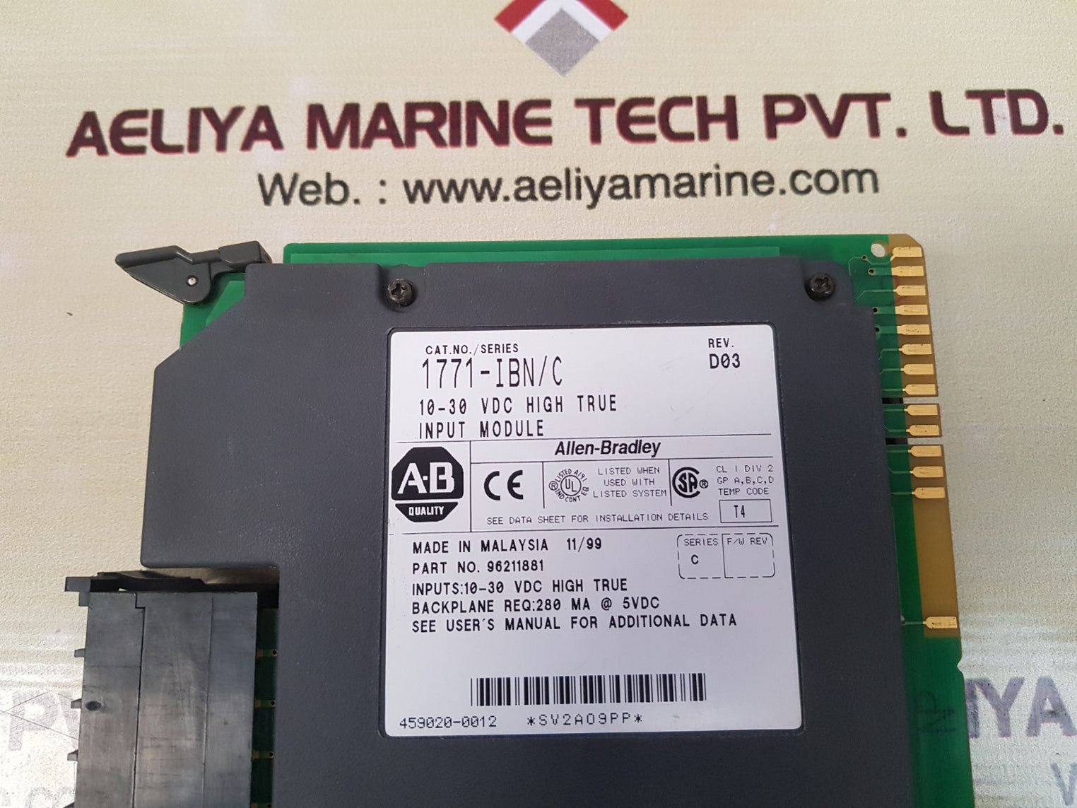 Allen bradley 1771-ibn/c 10-30 vdc high true input module