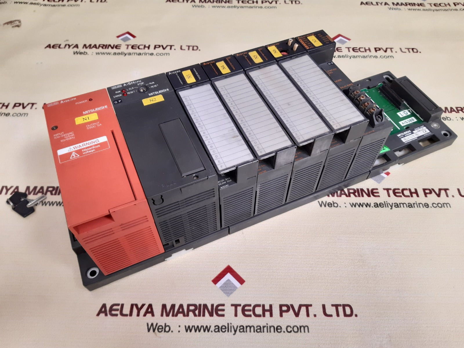 Mitsubishi melsec a1s61pn,a1shcpu,a1sx80,a1sy80,a1s64ad,a1sj71at21b module rack 