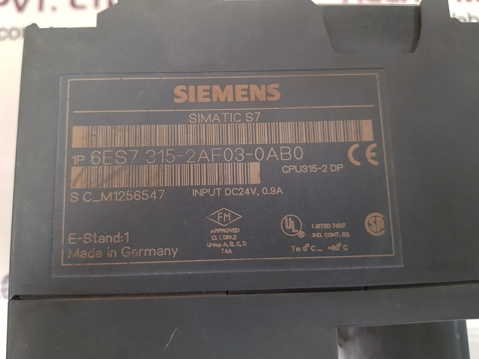 Siemens simatic s7 6es7 315-2af03-0ab0 power supply