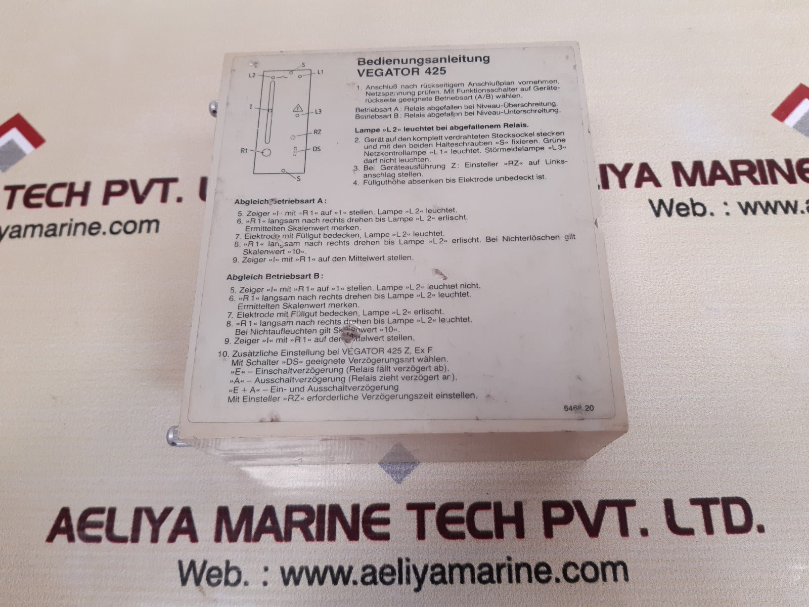Vegator 425f level limit switch – Aeliya Marine Tech