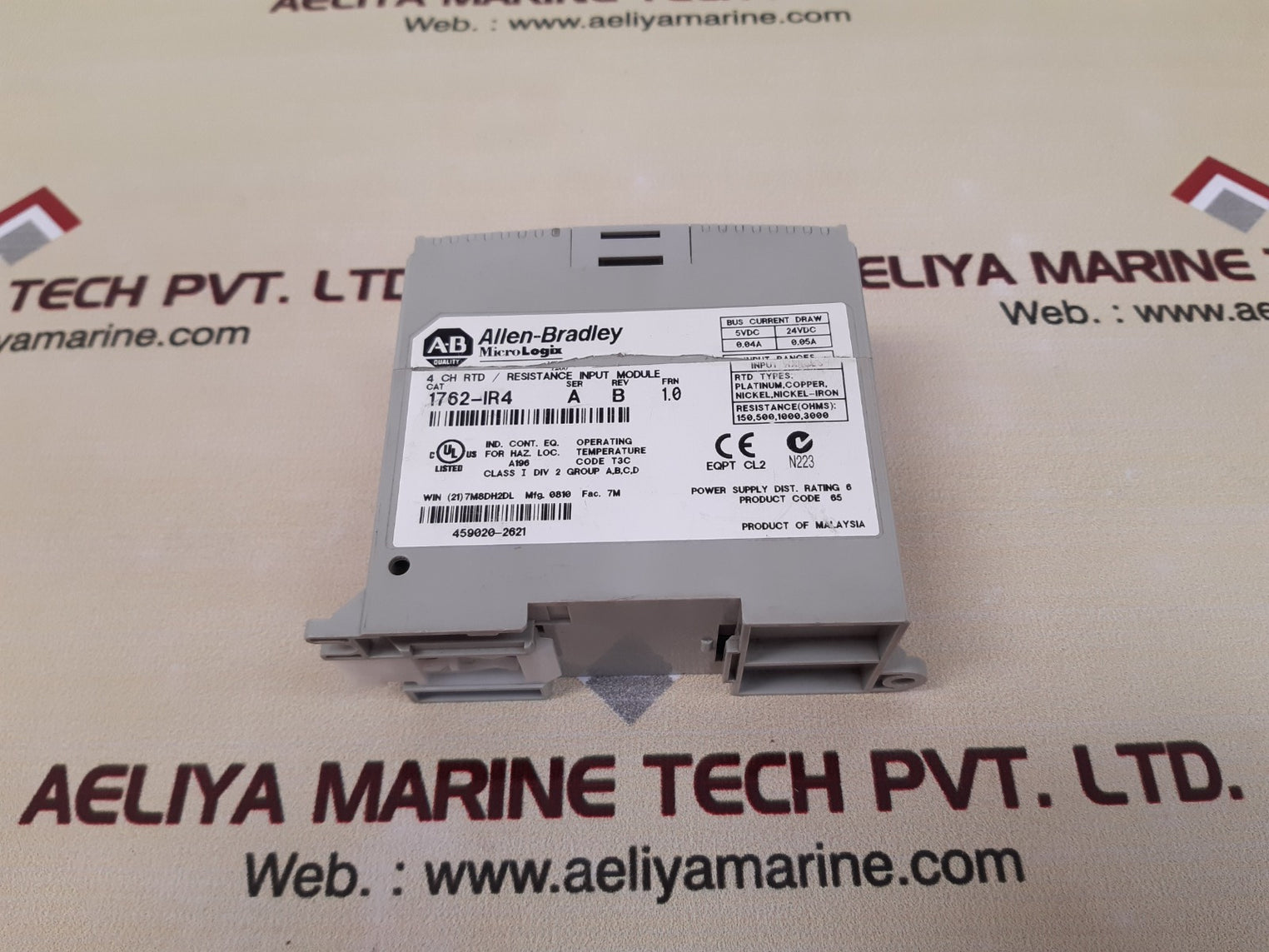 Allen-bradley 1762-ir4 ser.a micro logic resistance input module