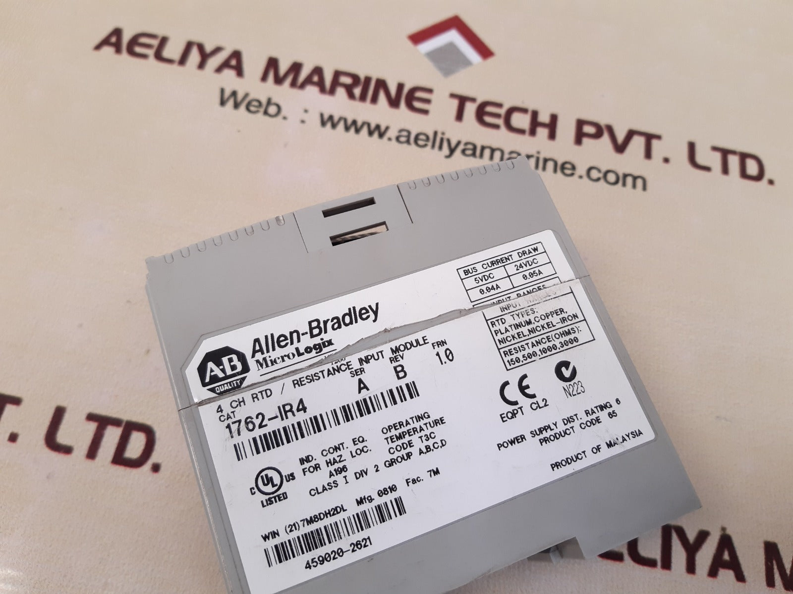 Allen-bradley 1762-ir4 ser.a micro logic resistance input module