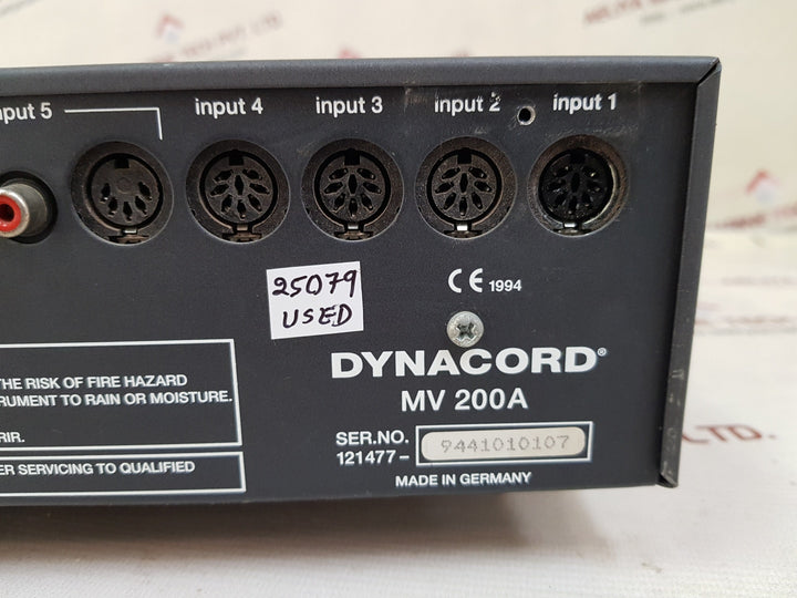 Dynacord mv 200a mixer amplifier