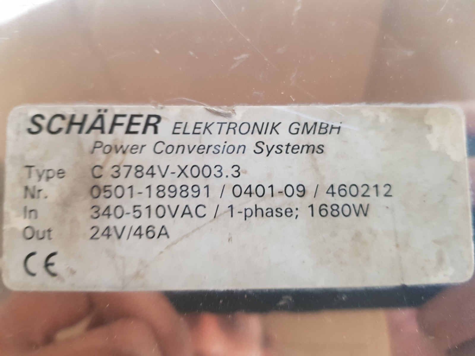 Schafer c 3784v-x003.3 power conversion systems