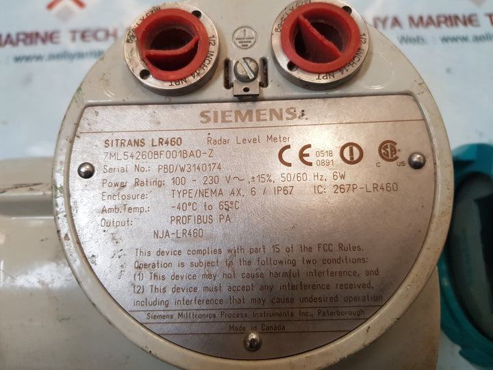 Siemens sitrans lr460 radar level meter