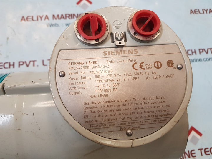 Siemens sitrans lr460 radar level meter